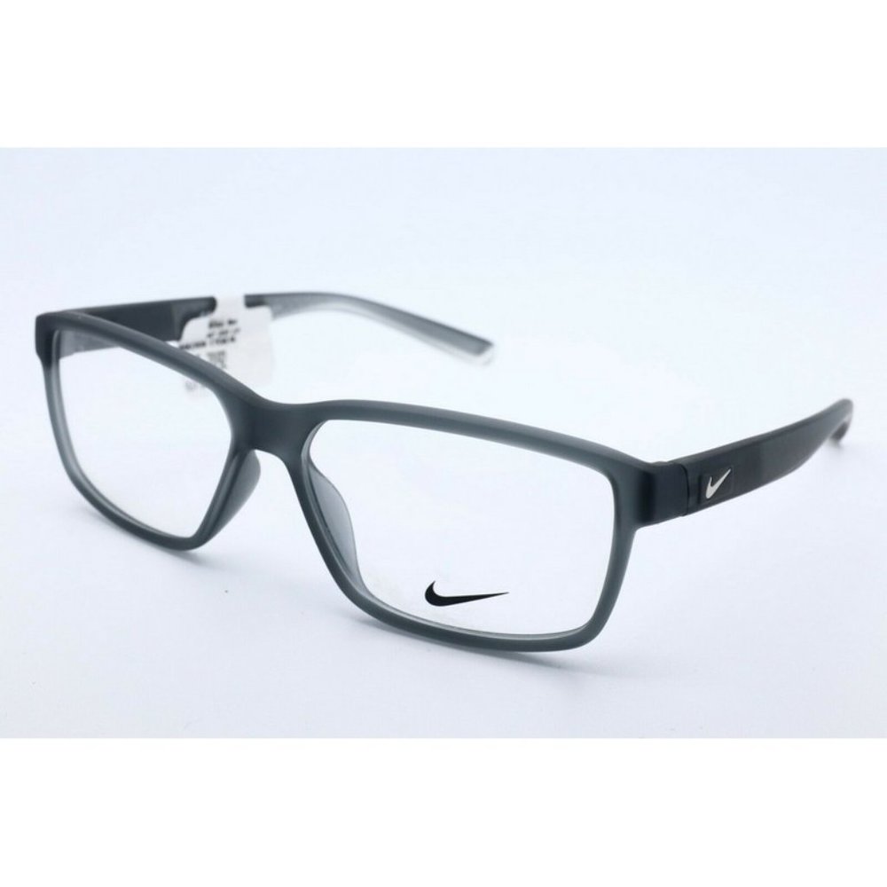 Nike NK 7092 068 LIVE FREE Transculant Gray Rectangle Eyeglasses Clear Lens 55mm